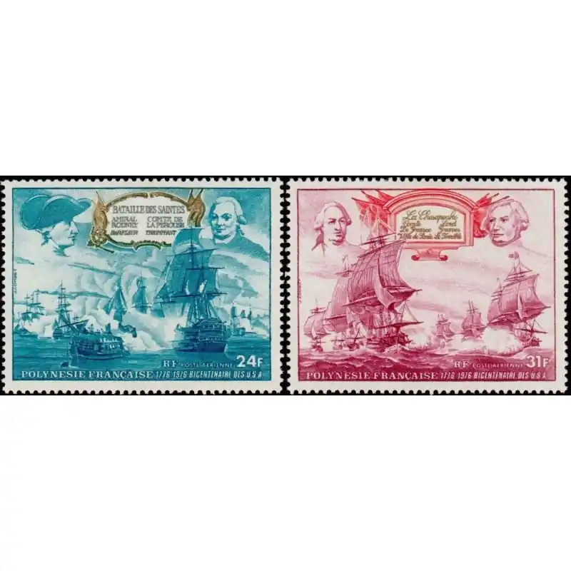 Certifié Polynésie Poste Aérienne n°104 et 105