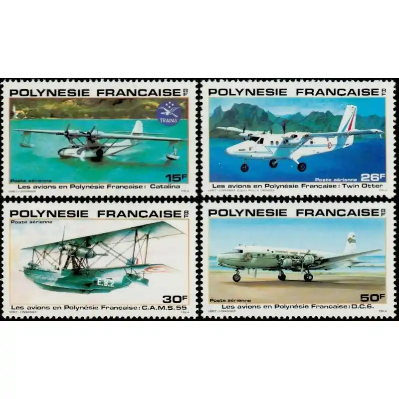 Fait Main Polynésie Poste Aérienne n°156 à 159