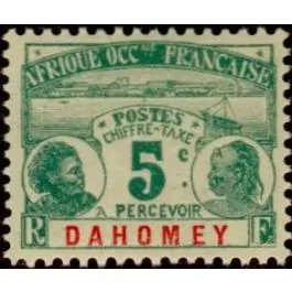 Prix Cassé Timbre de collection Dahomey - Taxe 01