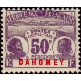 Prix Choc Timbre de collection Dahomey - Taxe 06