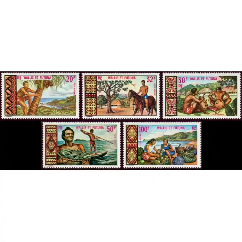 Wallis et Futuna Poste Aérienne n°33 à 37 Jusqu’à Épuisement Des Stocks