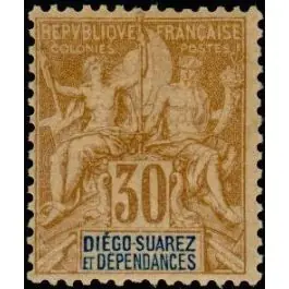 Top Qualité Timbre de collection Diego Suarez - 33