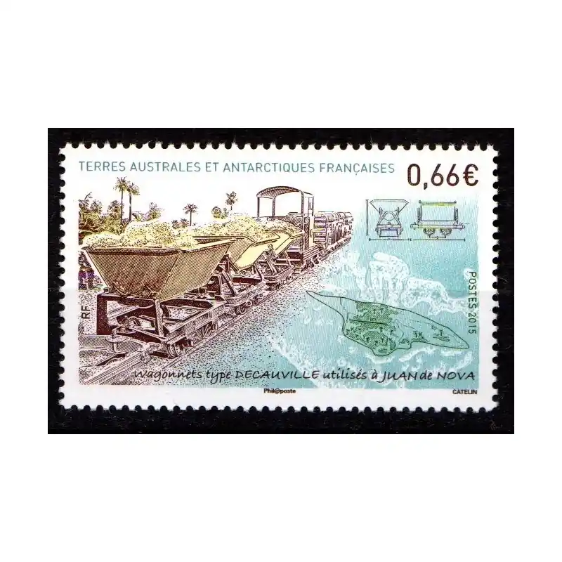 Timbre TAAF n°736 Vestiges de wagonnets Decauville Produit De Marque