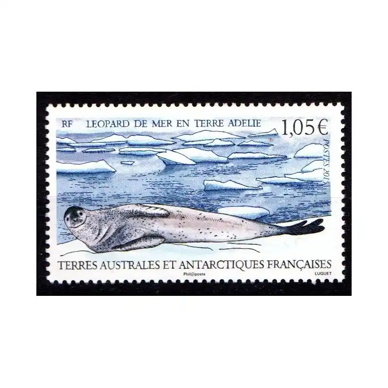 Timbre TAAF n°739 Léopard de mer Commander Vite