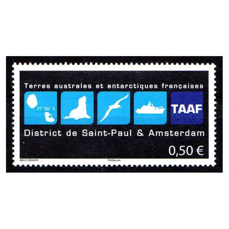 Timbre TAAF n°741 District Saint-Paul et Amsterdam Offre Limitée