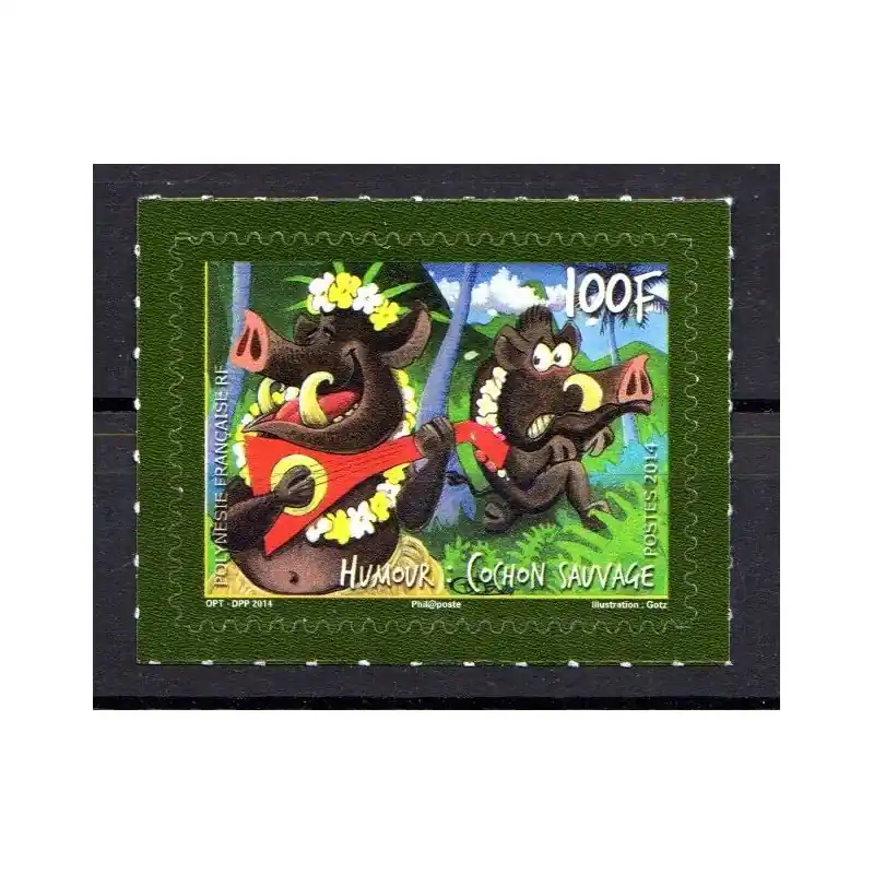 Garantie Incluse Timbre Polynésie n°1058 Cochon sauvage