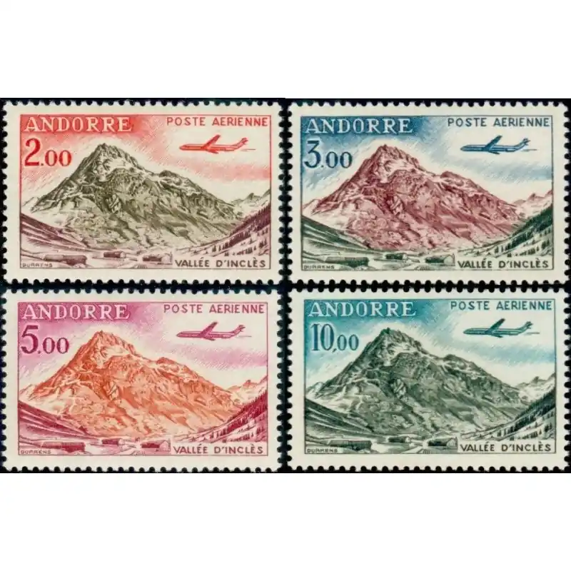 Andorre Français Poste Aérienne n°5 à 8 Exclusif