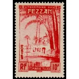 Commander Vite Timbre de collection Fezzan - Taxe 10