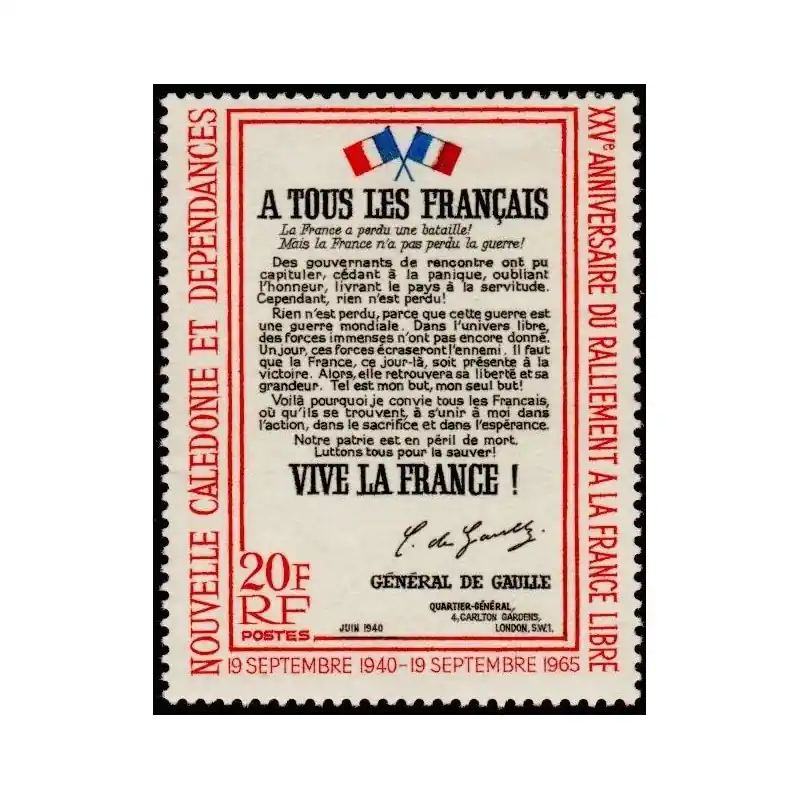Timbre Nouvelle Calédonie n°326 Populaire