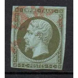Dernier Modèle Timbre de collection France - 0011 Cachet à Date Rouge