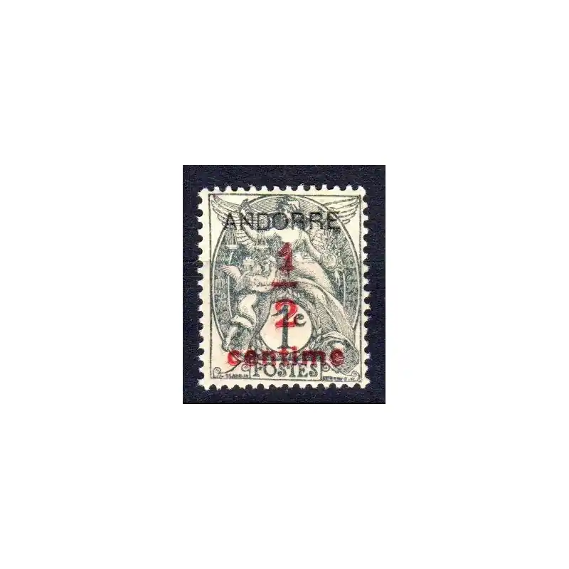 Populaire Timbre Andorre n°1 Timbres de France surchargés Neuf sans charnière