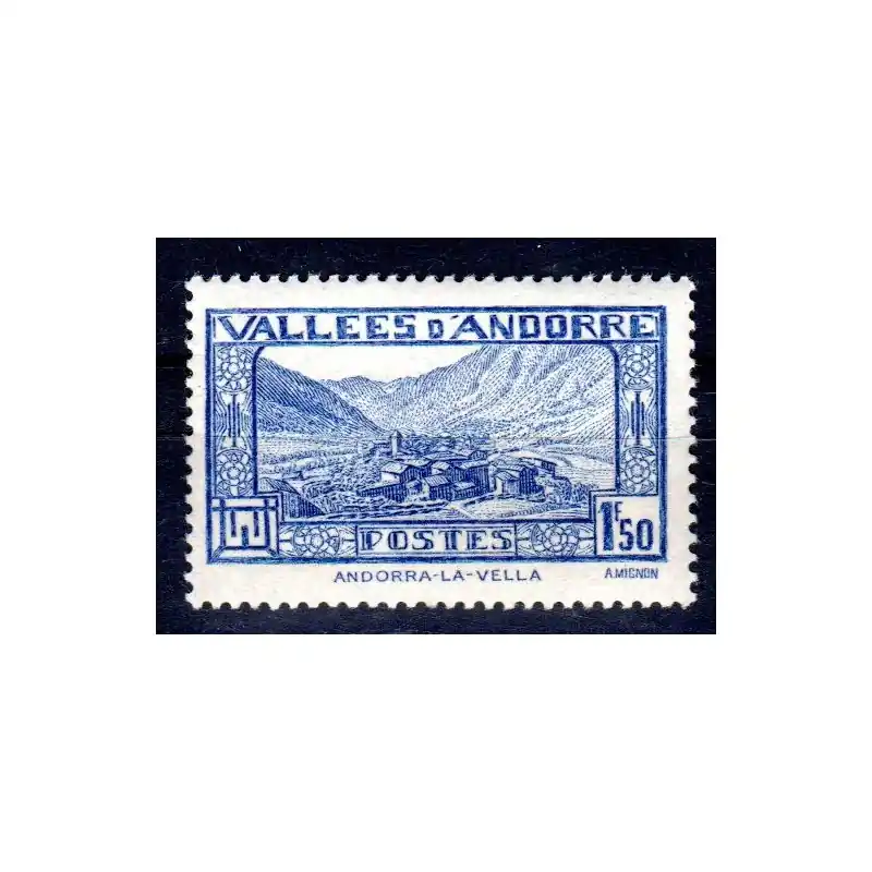 Prix Cassé Timbre Andorre n°40 Paysages de la Principauté Neuf sans charnière