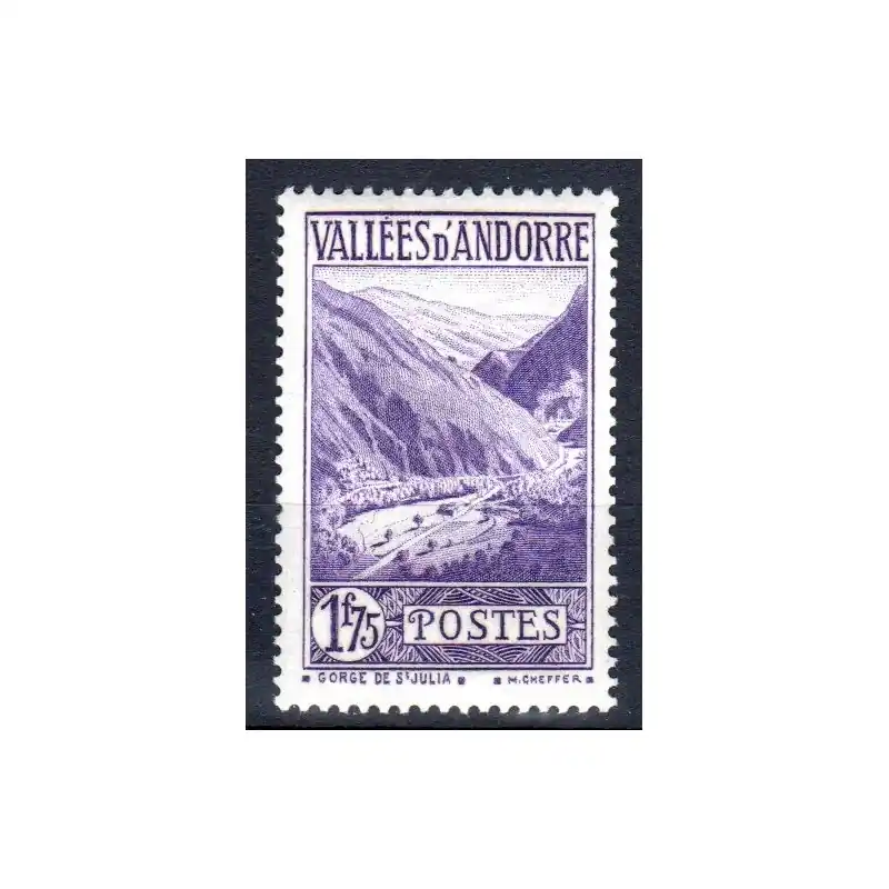 Produit De Marque Timbre Andorre n°40A Paysages de la Principauté Neuf sans charnière