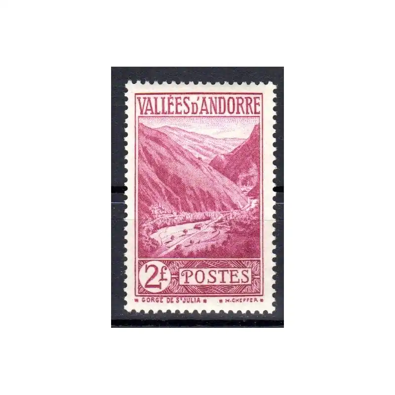 Marque Timbre Andorre n°41 Paysages de la Principauté Neuf sans charnière
