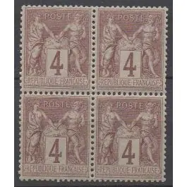 Commande En Gros Timbre de collection France - 0088 Bloc de Quatre