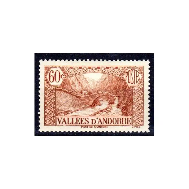 Nouvel Arrivage Timbre Andorre n°67 Paysage Neuf sans charnière