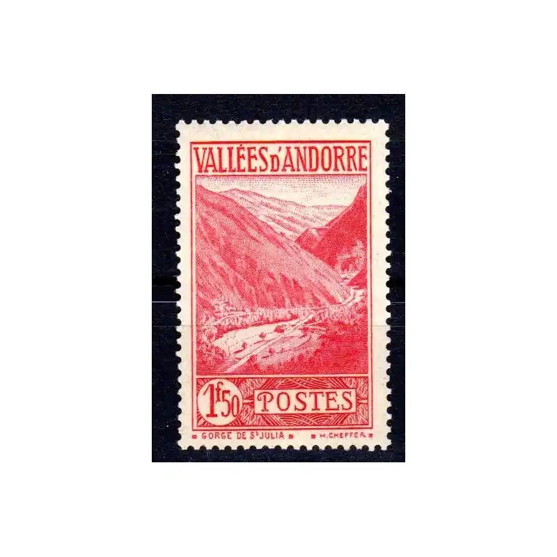 Bon Marché Timbre Andorre n°79 Paysage Neuf sans charnière