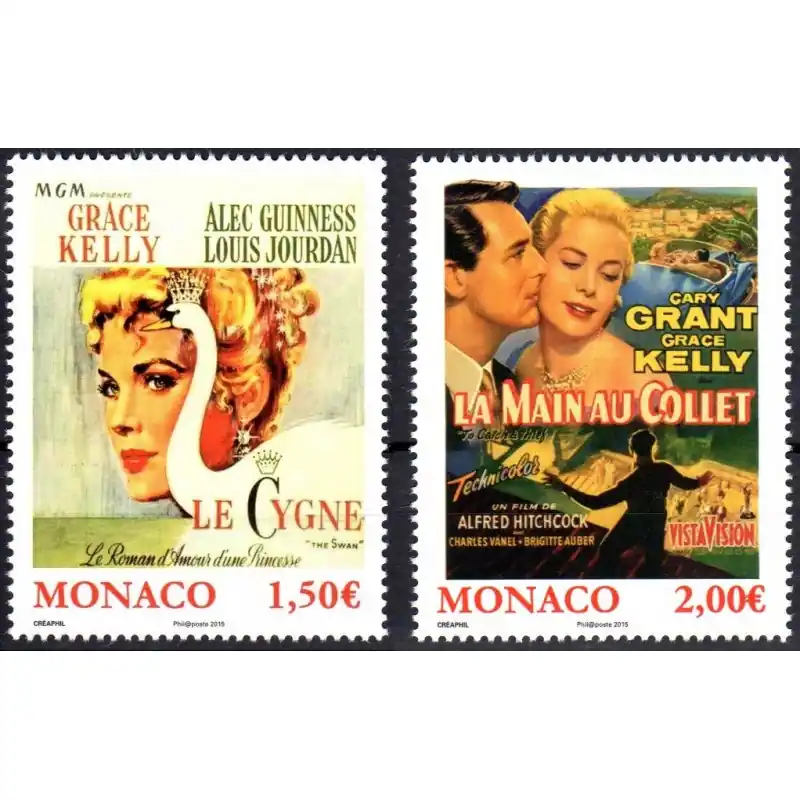 Timbres Monaco n°2956 et 2957 Les films de Grace Kelly Commande En Gros