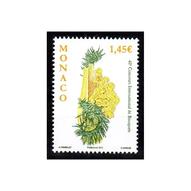 Prix Promo Timbre Monaco n°2962 Concours International de Bouquets