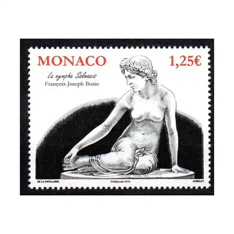 Timbre Monaco n°2973 Le nu dans l'art: La Nymphe Salmacis Seulement Aujourd’hui