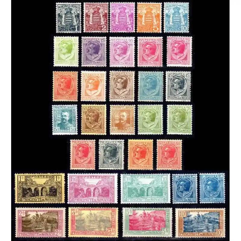 Offre Spéciale Timbre Monaco n°73 à 103 Armoiries, effigies et vue Neuf sans charnière