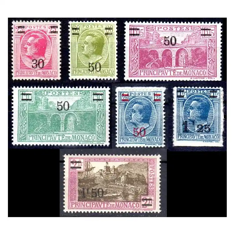 Timbre Monaco n°104 à 110 Timbres de 1924-29 Neuf sans charnière Acheter Direct