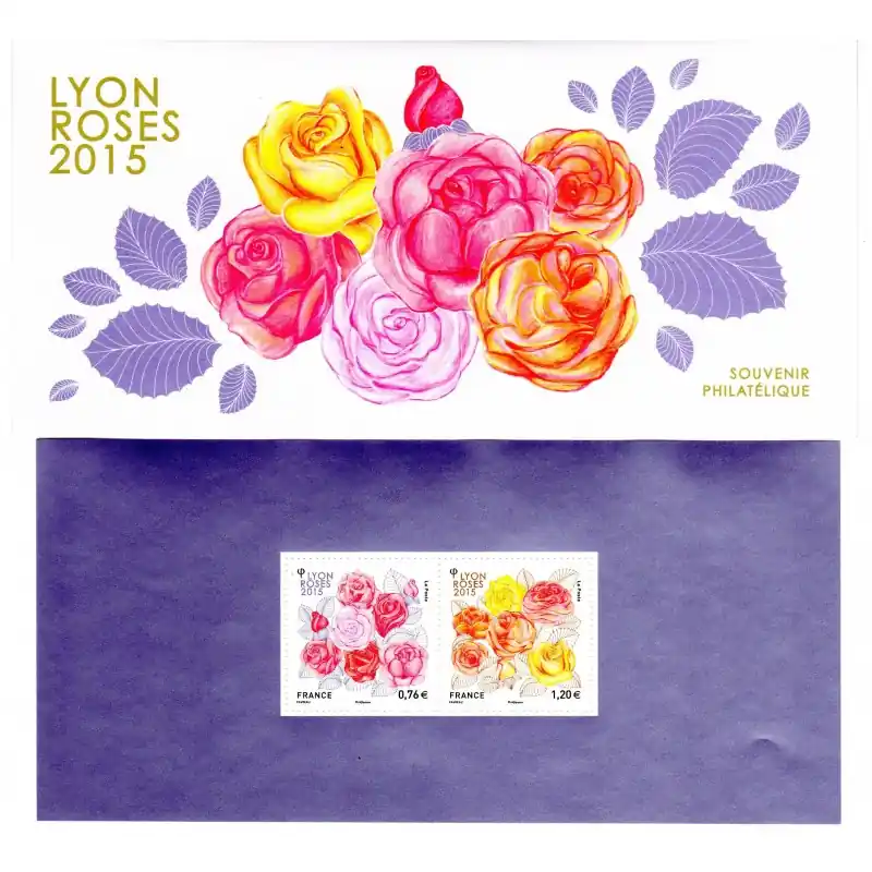 Bon Marché Bloc Souvenir n°111 - Congrès mondial des Sociétés de roses 2015 à Lyon