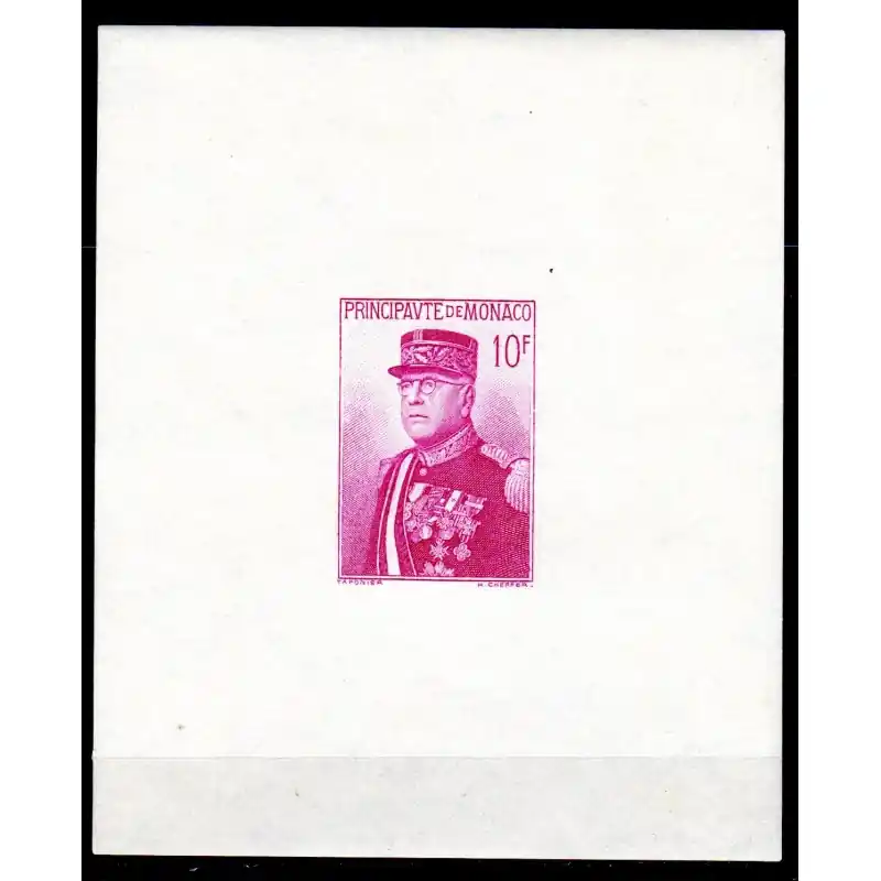 Monaco Bloc Feuillet n°1 15ème anniversaire de l'avènement du Prince Louis II Neuf sans charnière Prix Choc