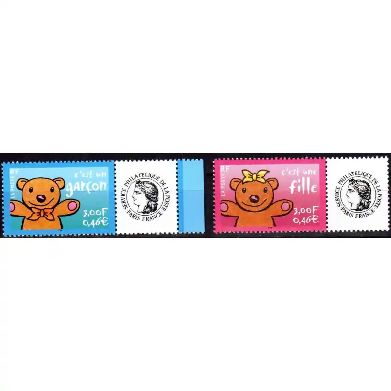 Timbre Personnalisé n°3431 et 3432 avec vignette "Cérès" / "Timbres personnalisés" Remise