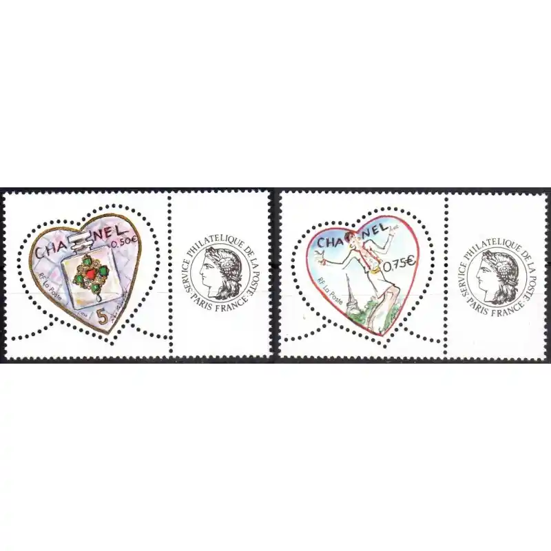 Timbre Personnalisé n°3632A et 3633A avec vignette "Cérès" / "Timbres personnalisés" Meilleure Qualité