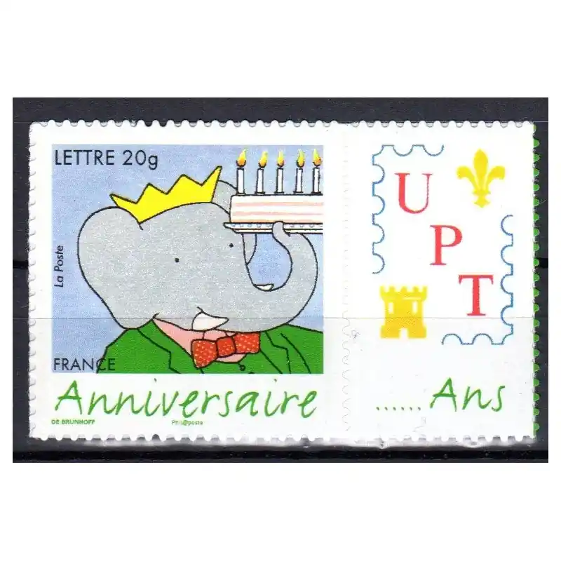 Nouveauté Timbre Personnalisé n°3927B avec vignette "Logo personnalisé UPT" Autoadhésif