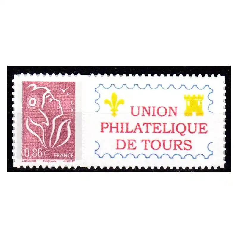 Timbre Personnalisé n°3969A avec vignette "Logo personnalisé UPT" Autoadhésif Prix Promo