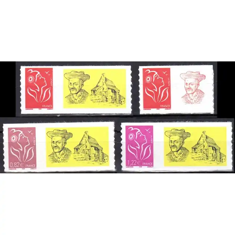 Usine Directe Timbre Personnalisé n°3802A, 3802Aa, 3802B, 3802C avec vignette "Logo personalisé Rabelais" Autoadhésif