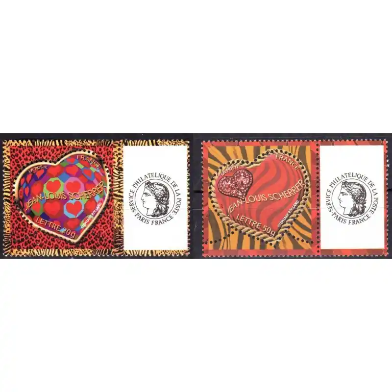 Timbre Personnalisé n°3861A et 3862A avec vignette "Cérès" / "Timbres personnalisés" Gros Lot