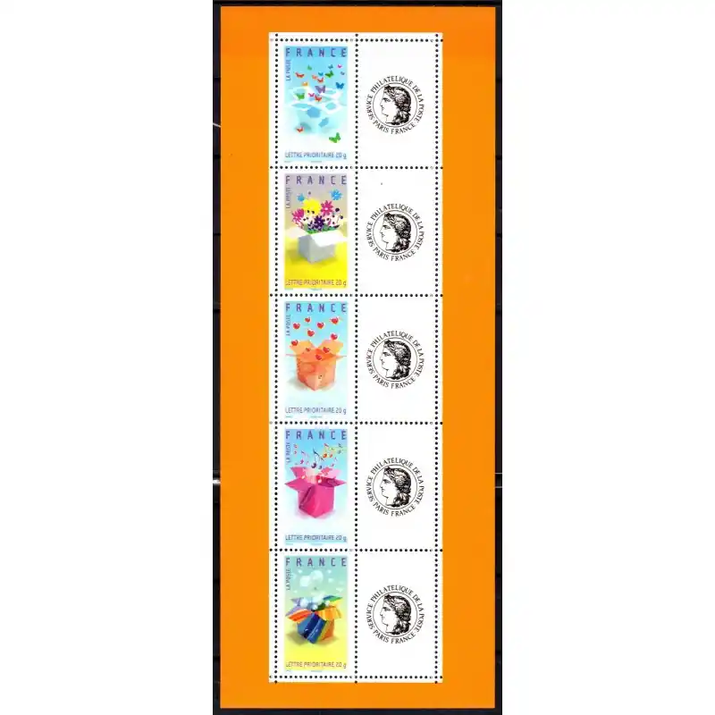 Marque Timbre Personnalisé Feuille n°F4082A avec vignette "Cérès" / "Timbres personnalisés"