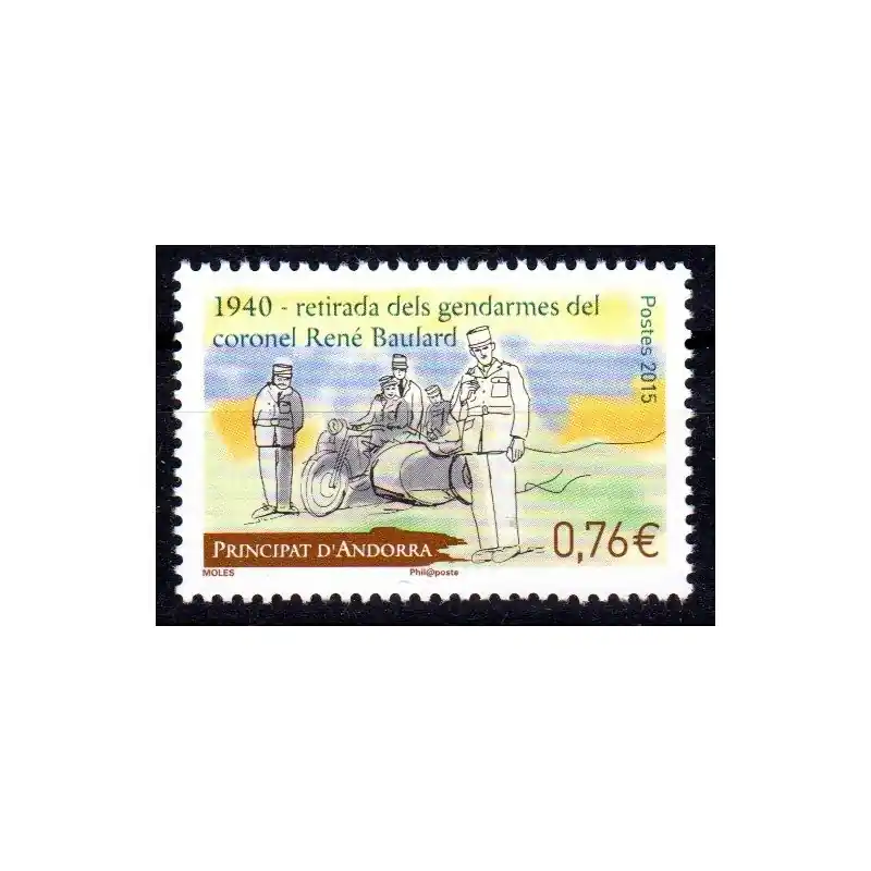 Achetez Aujourd’hui Timbre Andorre Français n°766 Anniversaire du départ des gendarmes