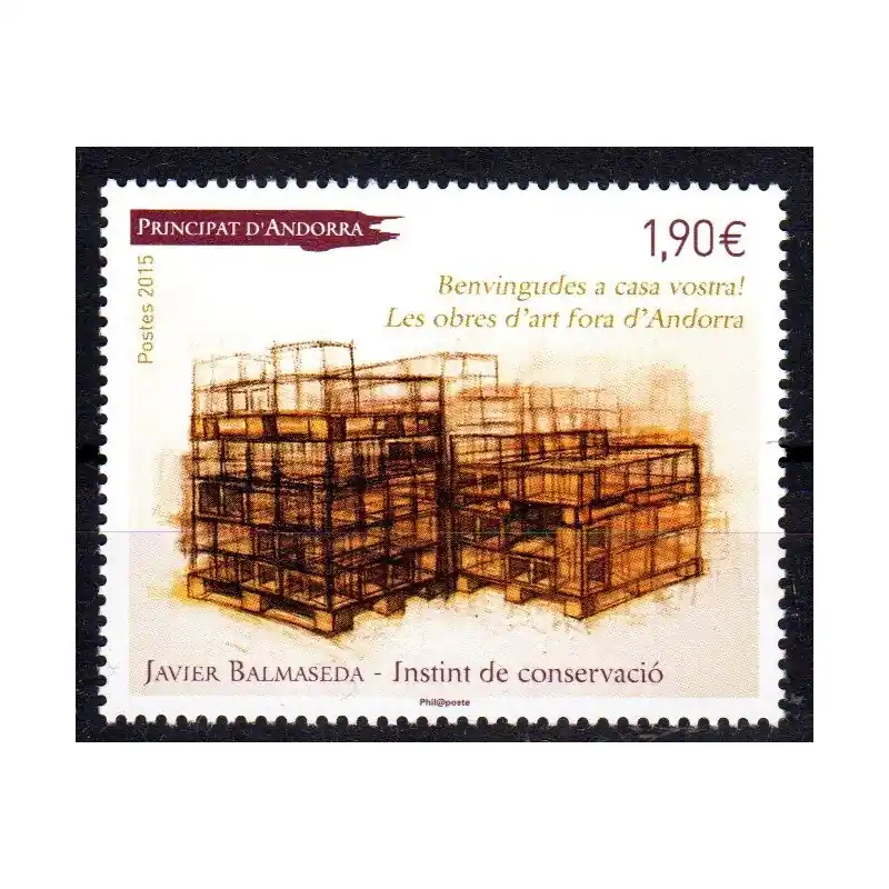 Bon Plan Timbre Andorre Français n°763 Art