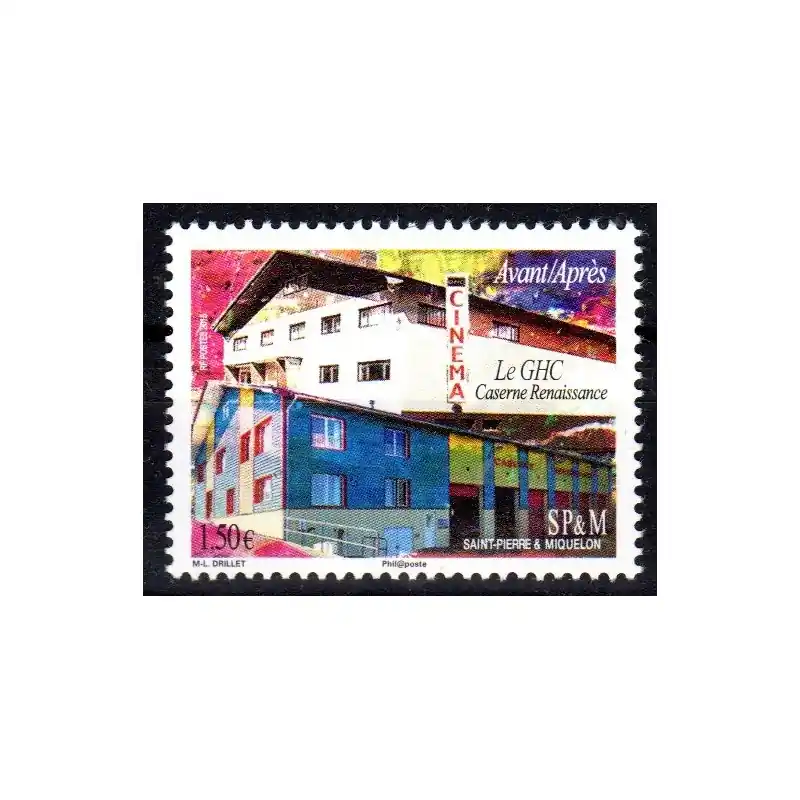 Achat Immédiat Timbre Saint-Pierre et Miquelon n°1132 Le GHC / Caserne Renaissance 2015