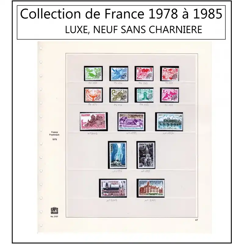 Livraison Express Timbre Collection de France 1978 à 1985 complet LUXE, NEUF SANS CHARNIERE**
