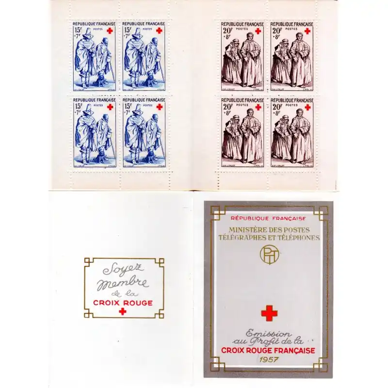 Carnet Croix-Rouge n°2006 Timbres neufs ** Année 1957 Dernière Chance