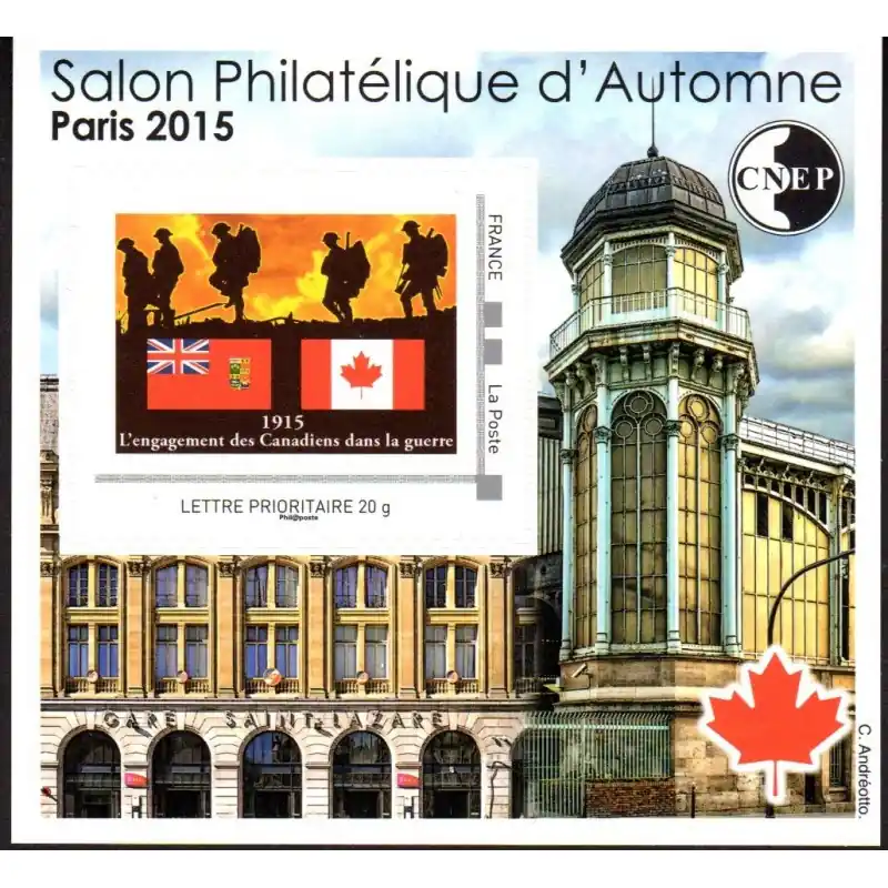 Bloc CNEP n°69 "Salon Philatélique d'Automne 2015" Dernier Modèle