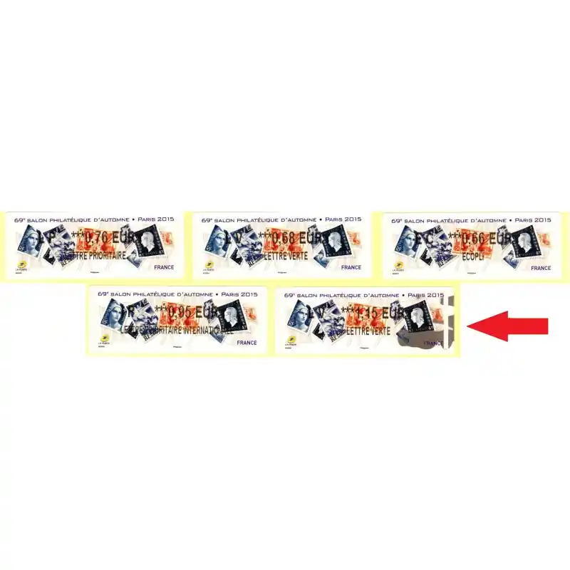 Variété LISA 2015 69ème Salon philatélique d'automne - Libération et Marianne En Vogue