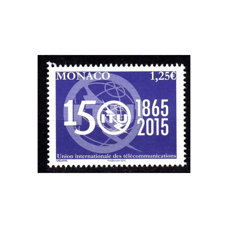 Exclusif Timbre Monaco n°2979 150 ans de l'Union Internationale des Télécommunications