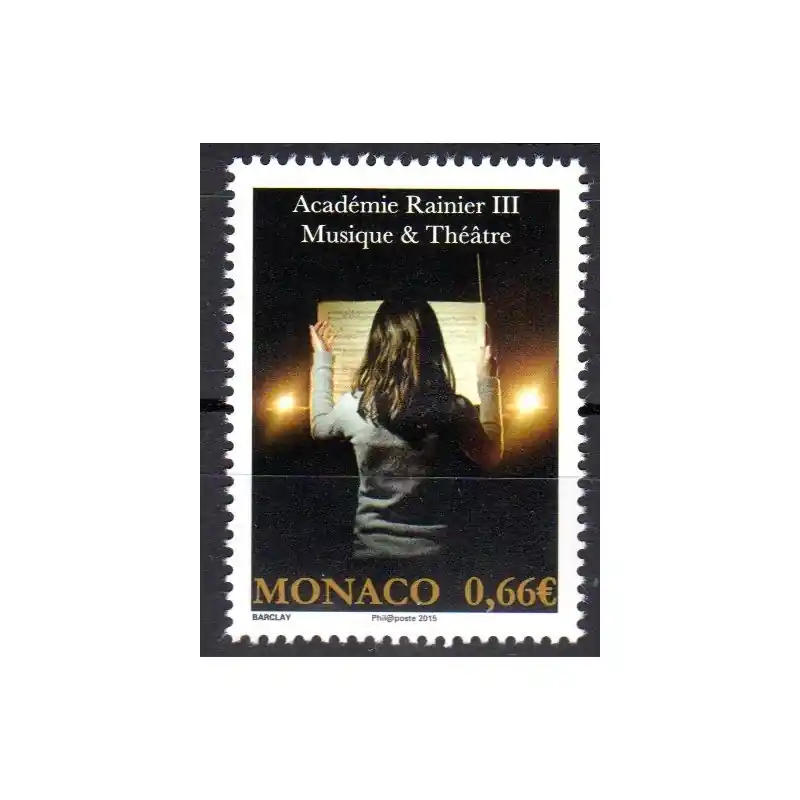 Timbre Monaco n°2984 Académie Rainier III Remise