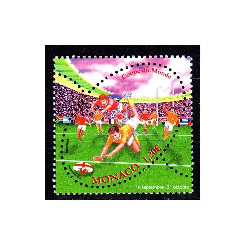 Nouvelle Collection Timbre Monaco n°2995 Coupe du Monde de rugby