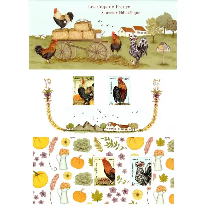 Nouveauté Bloc Souvenir n°115 et 115A - Les coqs de France