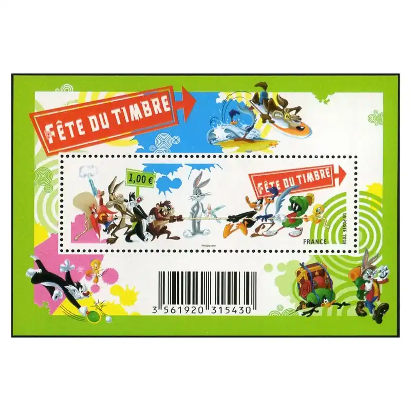 France Feuillet n°4341 Fête du timbre. Looney Tunes Prix Choc