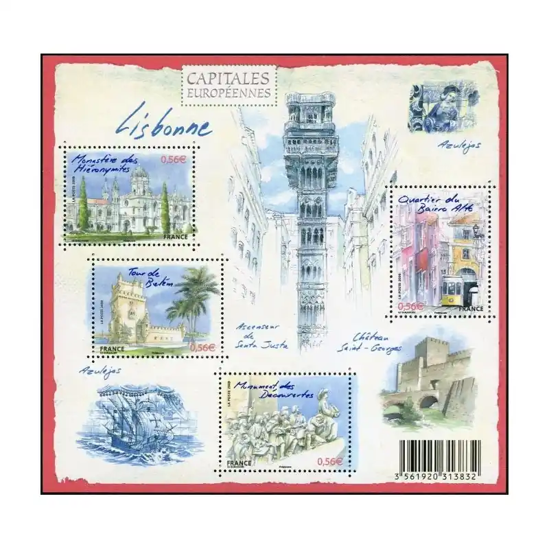 France Feuillet n°4402 Capitales européennes. Lisbonne (Portugal) Soldes
