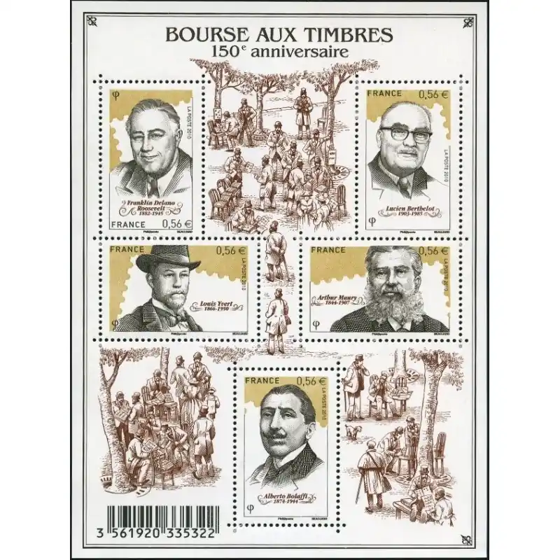 France Feuillet n°4447 150ème anniversaire de la Bourse aux timbres Commande En Gros