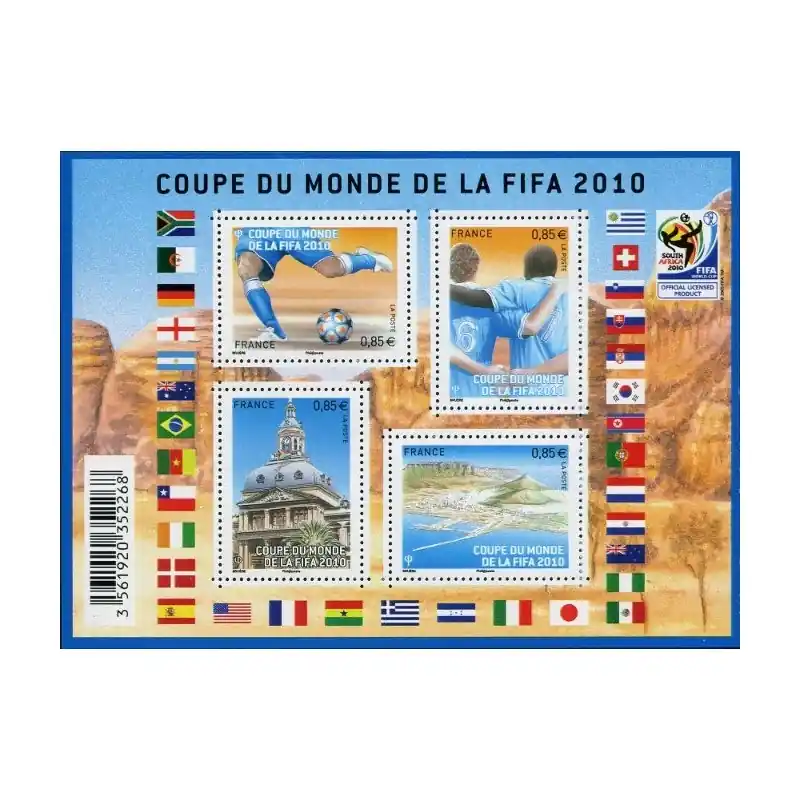 France Feuillet n°4481 Coupe du monde de Football 2010 en Afrique du Sud Super Prix